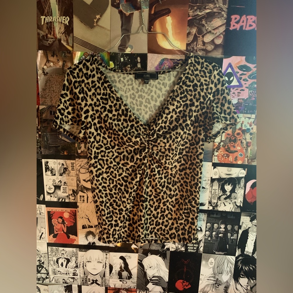 Short Sleeve Short Cheetah Print (XS)
